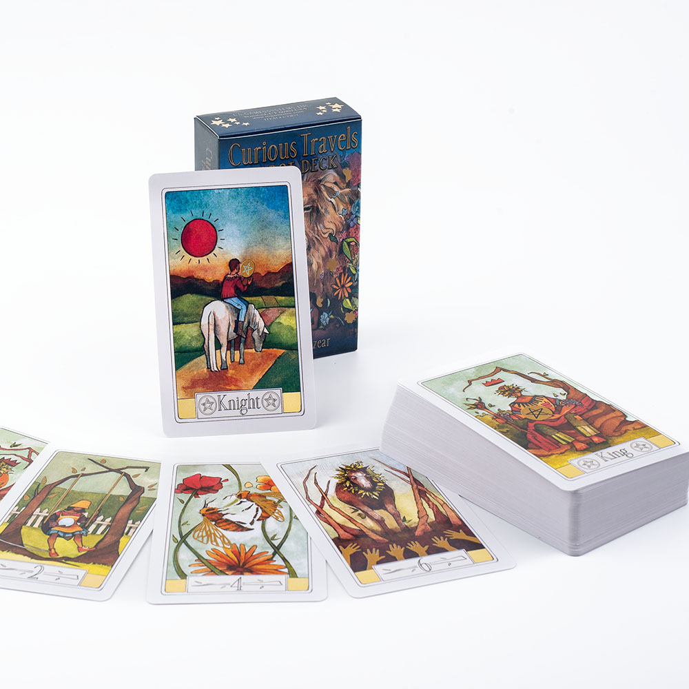 Tarot Cards Deck With Guidebook - Curious Travels Tarot 10.3*6cm Composed of