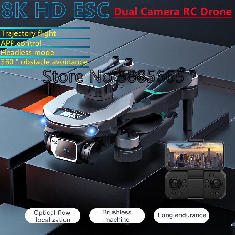 WIFI FPV 8K HD ESC Dual Camera - đánh giá và giá Fpv Brushless Rc Drone 4K