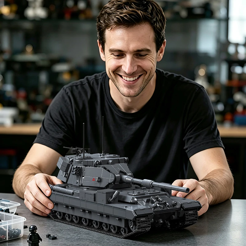 2165PCS FV215 Tank Destroyer B - đánh giá và giá Lego Compatible Military Tank