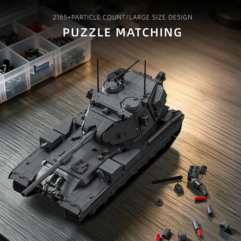 2165PCS FV215 Tank Destroyer B - đánh giá và giá Lego Compatible Military Tank